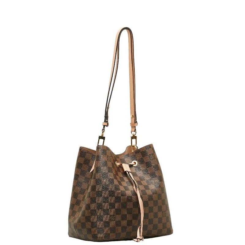 Louis Vuitton Alma bags with a leather - wrapped handle for a luxurious feelLouis Vuitton Louis Vuitton Damière N40198 Shoulder Bag   Brown Pink