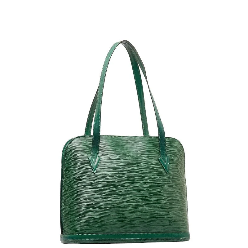 Louis Vuitton bags with a chain - link trim and a leather body for a modern edgeLouis Vuitton Epi Shoulder Bag M52284 Borneo Green Leather  Louis Vuitton