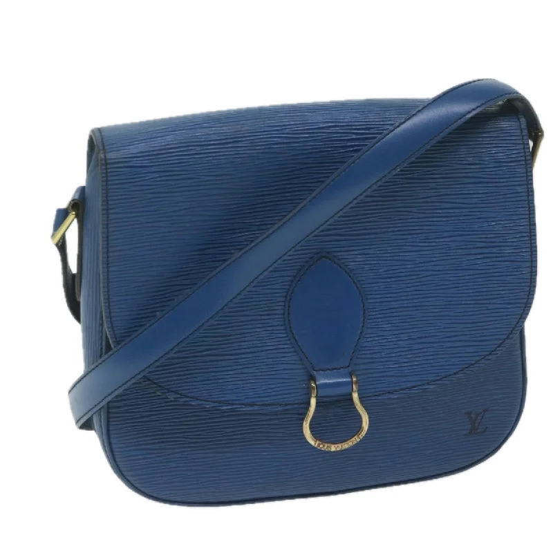 Louis Vuitton Alma bags with a leather - wrapped handle for a luxurious feelLOUIS VUITTON Epi Saint Cloud GM Shoulder Bag Blue M52195 LV Auth ar10981B