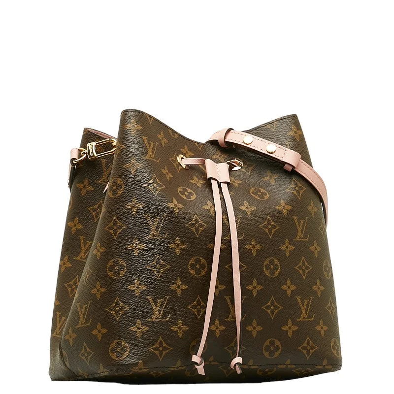 Louis Vuitton bags with a snap - button closure and a decorative charm for styleLOUIS VUITTON Louis Vuitton Monogram M44022 Shoulder Bag  Rose Puddle Pink Brown Lady Stirling