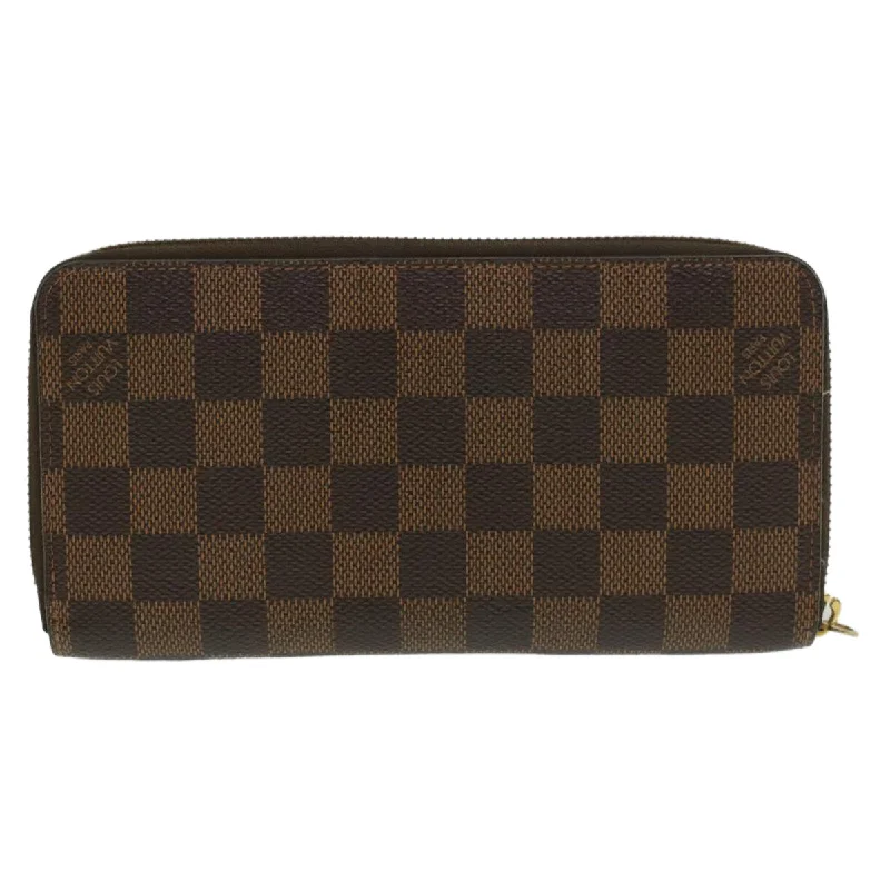 Louis Vuitton Alma bags with a monogram - embossed leather surfaceLOUIS VUITTON Damier Ebene Zippy Wallet Long Wallet N41661 LV Auth 33207