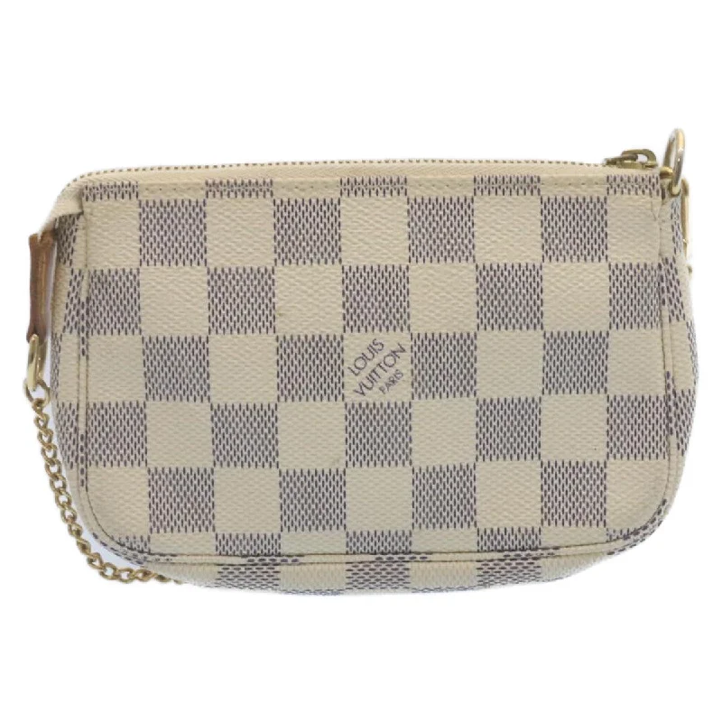 Louis Vuitton Twist bags with a snakeskin - effect panel for a bold lookLOUIS VUITTON Damier Azur Mini Pochette Accessoires Pouch N58010 LV Auth am2224g