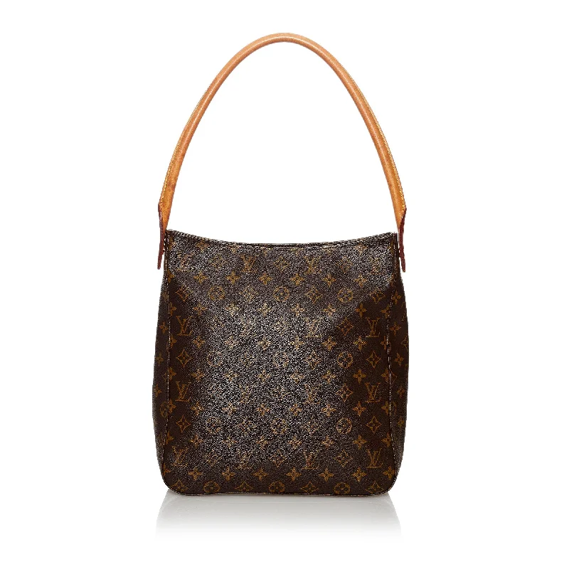 Louis Vuitton tote bags with a printed LV logo on the front for brand visibilityLouis Vuitton Looping GM Monogram Canvas