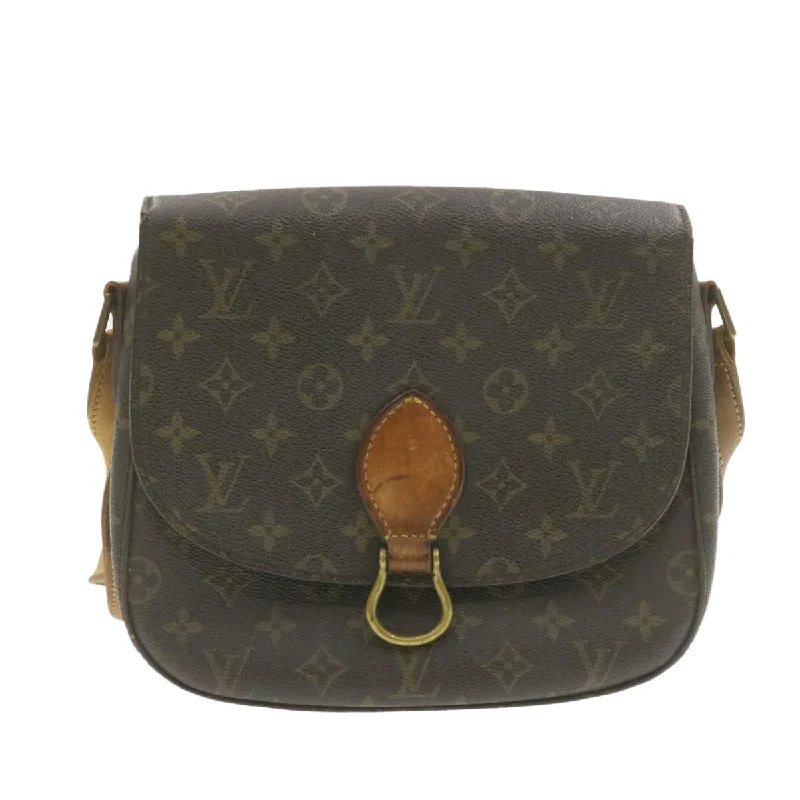 Louis Vuitton bags with a front - flap pocket for quick - access itemsLOUIS VUITTON Monogram Saint Cloud GM Shoulder Bag M51242 LV Auth am941g