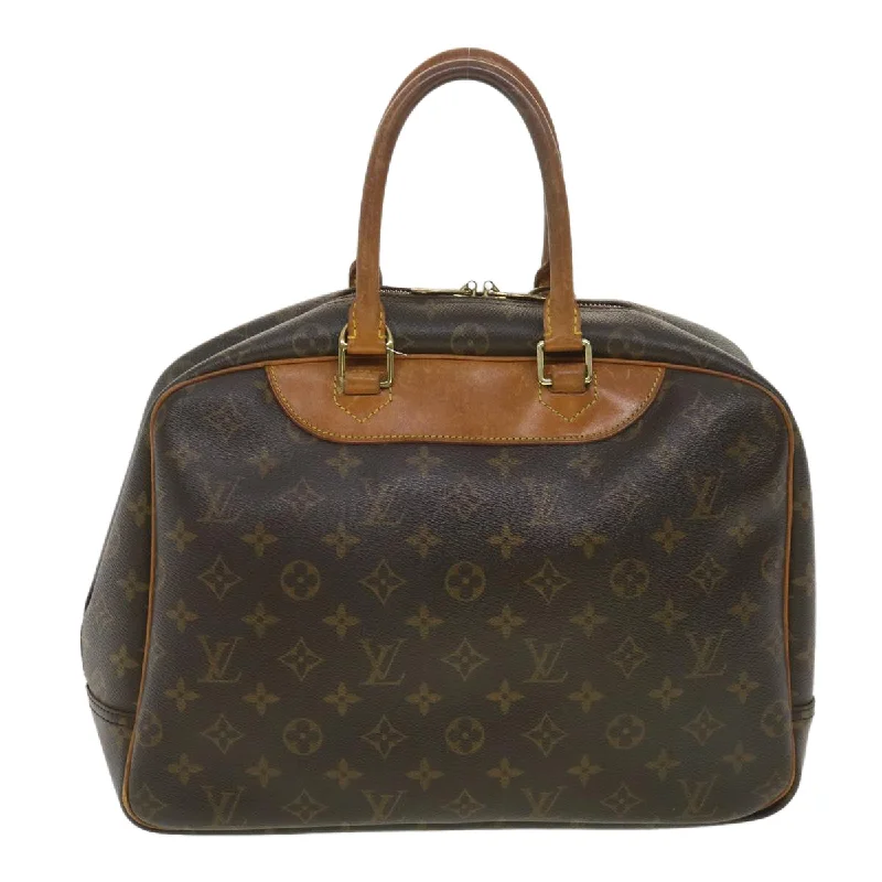 Louis Vuitton backpacks with a hidden back pocket for securityLOUIS VUITTON Monogram Deauville Hand Bag M47270 LV Auth 37929