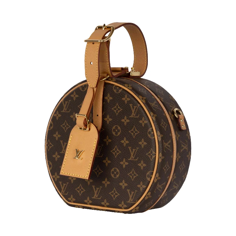 Louis Vuitton crossbody bags with a woven leather strap for textureLOUIS VUITTON Louis Vuitton Petite Boite Chapeau