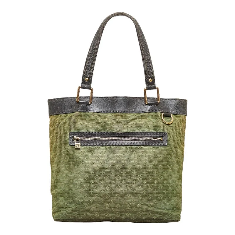 Louis Vuitton bags with a detachable mirror inside for on - the - go touch - upsLouis Vuitton Louis Vuitton M92681 Monogram Mini T-Bag Linen/Leather Green Dark Brown  T-Bag