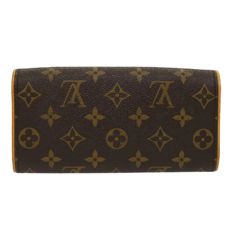 Louis Vuitton Twist bags with a contrast - colored interior for visual interestLOUIS VUITTON Monogram Pochette Twin PM Shoulder Bag M51854 LV Auth ar7252