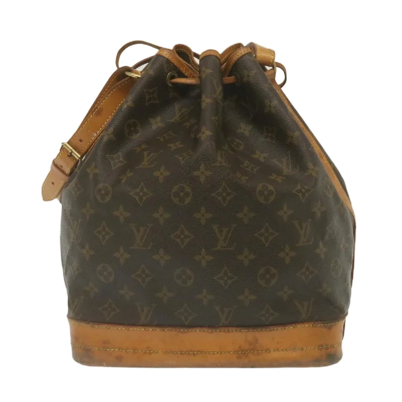 Louis Vuitton bags with a snap - button closure and a decorative charm for styleLOUIS VUITTON Monogram Noe Shoulder Bag M42224 LV Auth am2264g