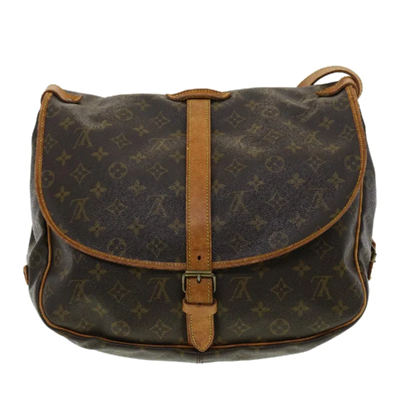 Louis Vuitton Twist bags with a contrast - colored interior for visual interestLOUIS VUITTON Monogram Saumur 35 Shoulder Bag M42254 LV Auth am3305