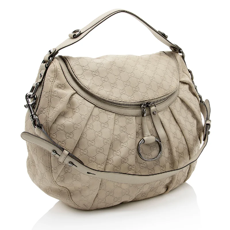 Medium - sized Women Gucci handbags for everyday useGucci Guccissima Leather Icon Bit Hobo (A9nUMD)