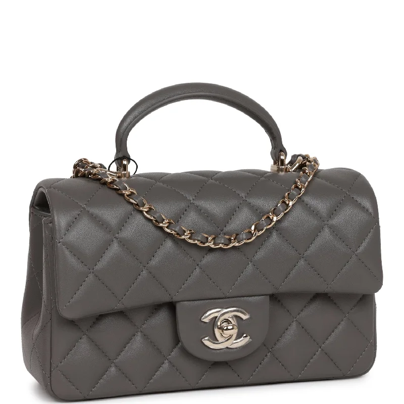 Chanel All - Match Handbag for Versatile StylingChanel All - Match Handbag for Versatile StylingChanel Mini Rectangular Flap Bag with Top Handle Dark Grey Lambskin Light Gold Hardware