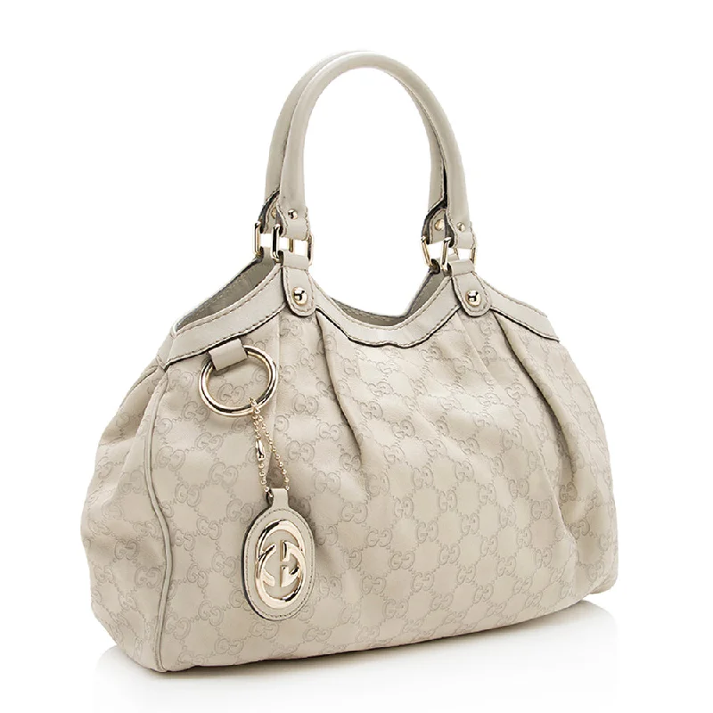 Women Gucci bags with a zip - around closure for securityGucci Guccissima Leather Sukey Medium Tote (SHF-19551)