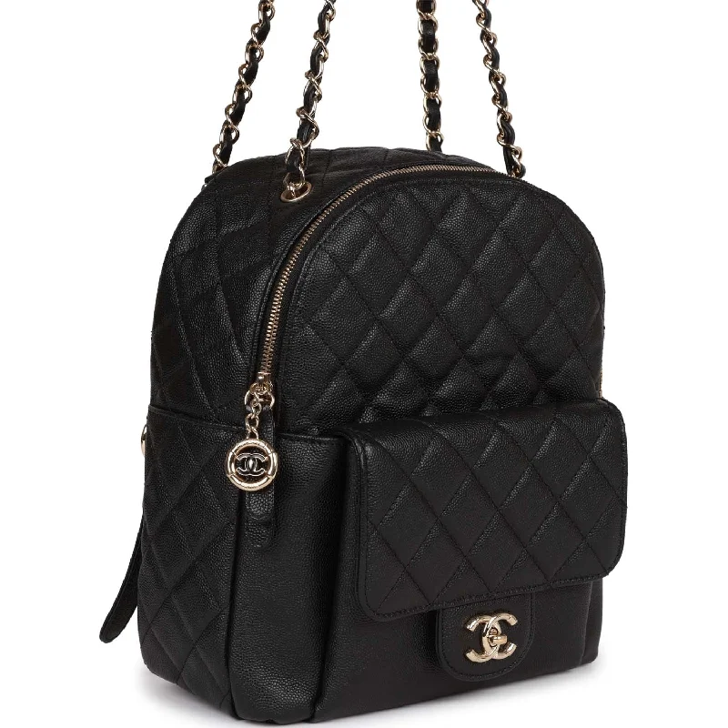 Chanel Quilted Leather Shoulder Bag for FashionistasChanel Quilted Leather Shoulder Bag for FashionistasChanel Large Backpack Black Caviar Light Gold Hardware