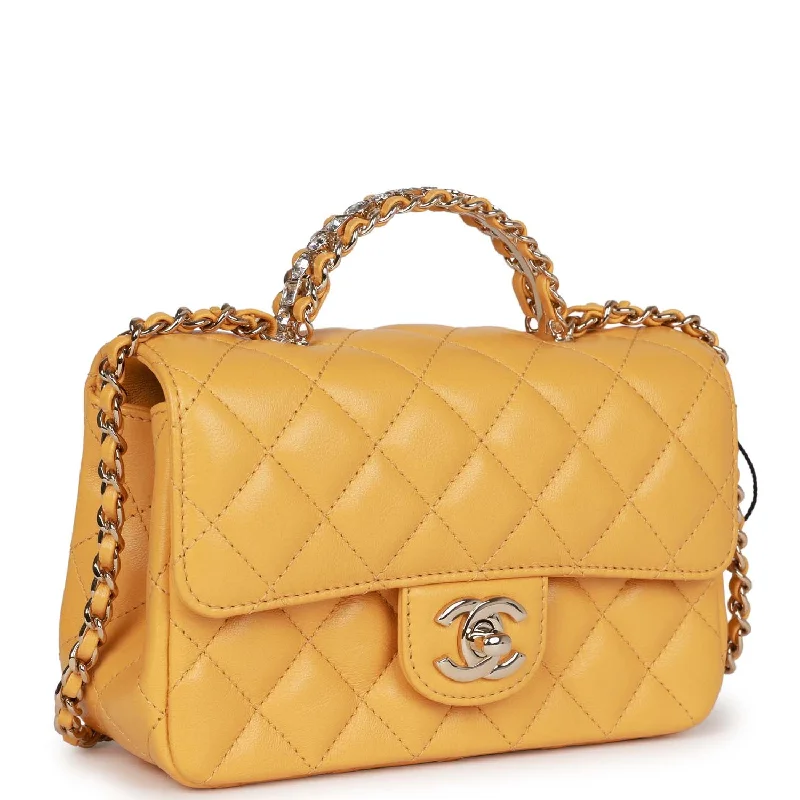 Chanel Medium Tote Bag for Office LadiesChanel Medium Tote Bag for Office LadiesChanel Mini Rectangular Flap with Jeweled Top Handle Yellow Lambskin Light Gold Hardware