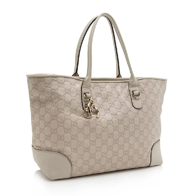 Medium - sized Women Gucci handbags for everyday useGucci Guccissima Leather Heart Bit Medium Tote (16534)