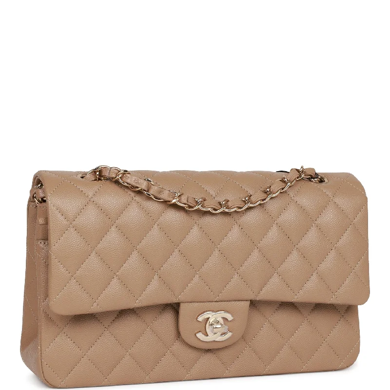 Chanel Quilted Leather Shoulder Bag for FashionistasChanel Quilted Leather Shoulder Bag for FashionistasChanel Small Classic Double Flap Bag Dark Beige Caviar Light Gold Hardware