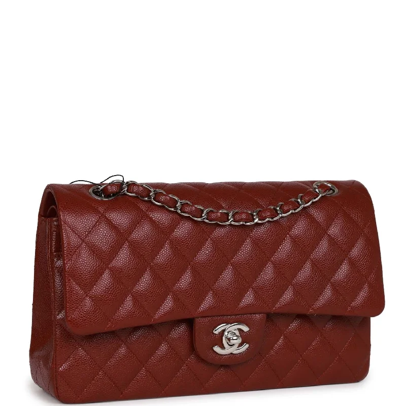 Chanel Chain Strap Handbag for Everyday UseChanel Chain Strap Handbag for Everyday UseChanel Medium Classic Double Flap Bag Burgundy Caviar Silver Hardware