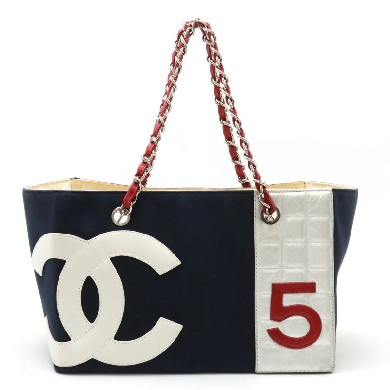 Chanel Small Crossbody Bag for TravelChanel Small Crossbody Bag for TravelCHANEL Coco Mark No.5 Tote Bag Shoulder Chain Canvas Leather Navy Red Silver A18644