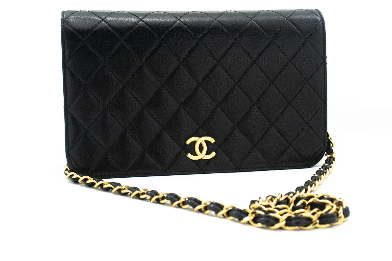 Chanel Black Handbag for Business MeetingsChanel Black Handbag for Business MeetingsCHANEL Full Flap Chain Shoulder Bag Clutch Black Quilted Lambskin