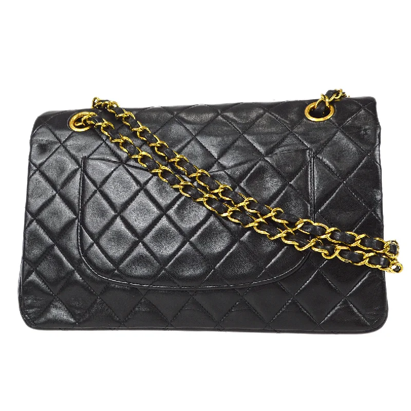 Chanel New Arrival Handbag with Gold HardwareChanel New Arrival Handbag with Gold HardwareCHANEL Classic Double Medium Shoulder Bag Black Lambskin 97710