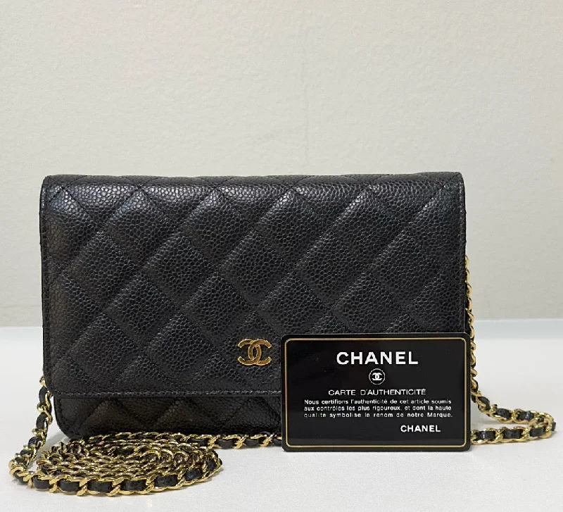 Chanel Luxury Handbag for High - End EventsChanel Luxury Handbag for High - End EventsChanel Classic Wallet on Chain Caviar Black GHW 24 Holo