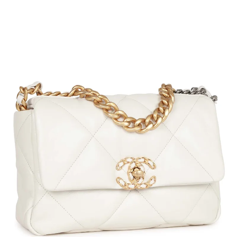 Chanel New Arrival Handbag with Gold HardwareChanel New Arrival Handbag with Gold HardwareChanel Medium 19 Flap Bag White Calfskin Mixed Hardware