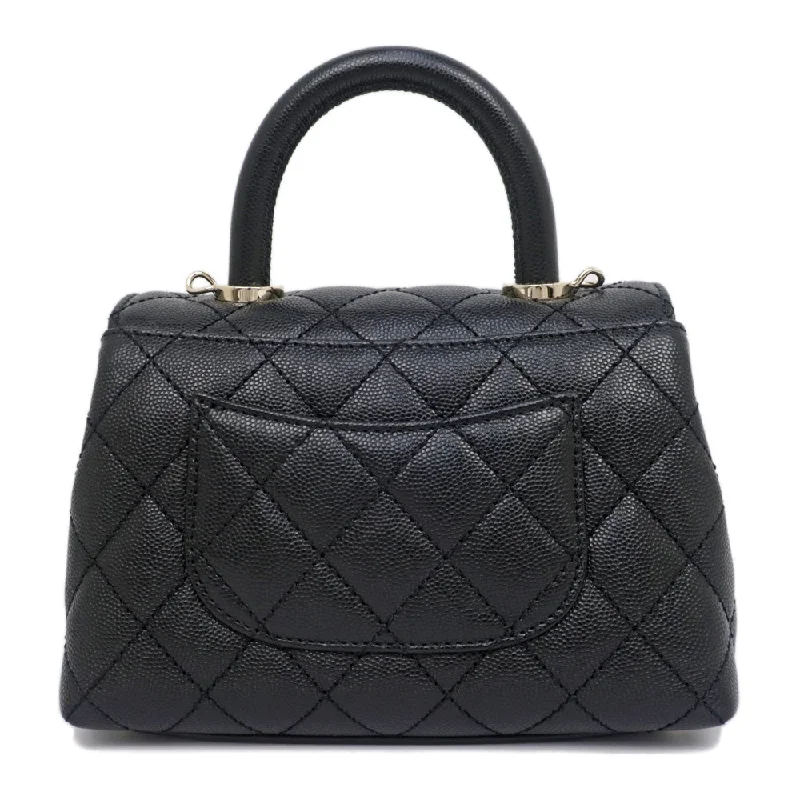 Chanel Designer Handbag with Unique DesignChanel Designer Handbag with Unique DesignCHANEL Coco Handle XXS AS2215 Caviar S Matrasse Black Black G  Top Handle Bag