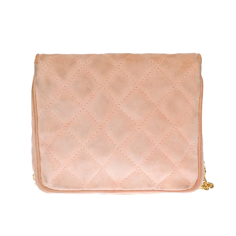 Chanel Luxury Handbag for High - End EventsChanel Luxury Handbag for High - End EventsCHANEL Classic Mini shoulder flap Bag in pink quilted suede, GHW