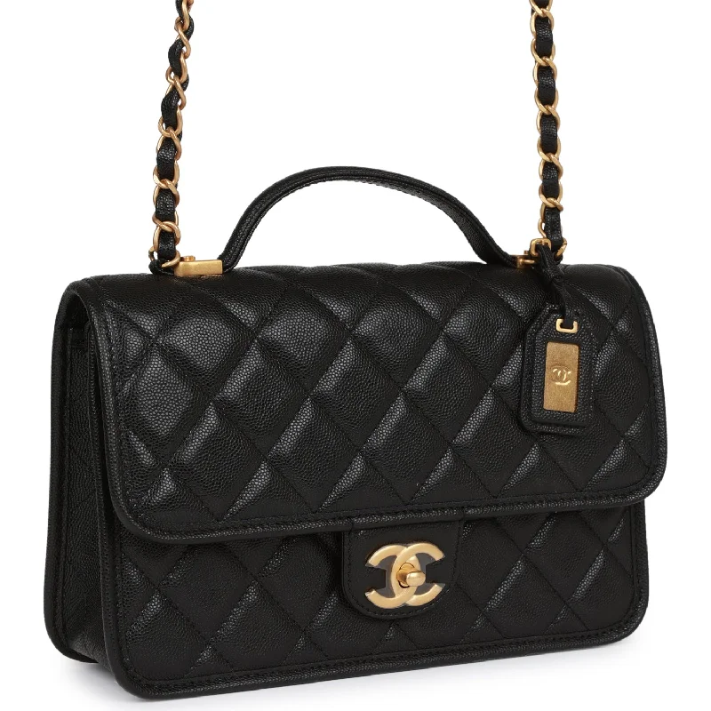 Chanel New Arrival Handbag with Gold HardwareChanel New Arrival Handbag with Gold HardwareChanel School Memory Top Handle Flap Bag Black Caviar Antique Gold Hardware