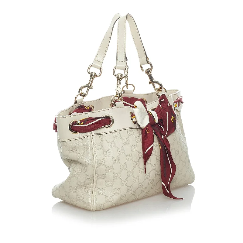 Gucci handbags for women with a metal - framed claspGucci Guccissima Positano Tote (31427)