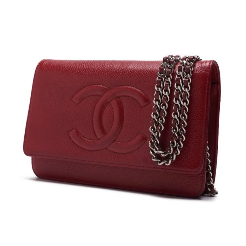 Chanel Designer Handbag with Unique DesignChanel Designer Handbag with Unique DesignChanel Coco Chain Wallet Caviar S Red (Silver G )  Wallet  French  Delivery] Acoustic Online