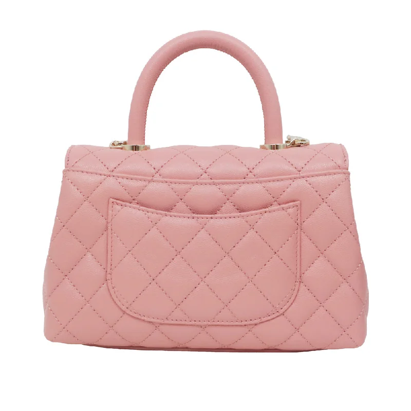 Chanel Luxury Handbag for High - End EventsChanel Luxury Handbag for High - End EventsChanel Coco Handle XS Green  S Handbag Top Handle Pink S GD G A92990