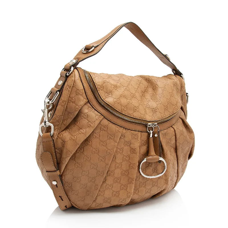 Gucci handbags for women with a beaded trimGucci Guccissima Leather Icon Bit Hobo (j0CGTS)