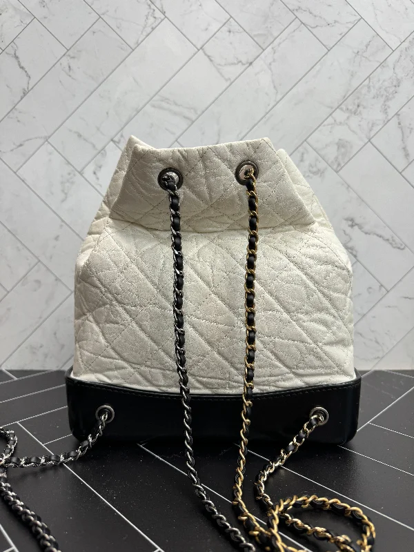 Chanel Chain Strap Handbag for Everyday UseChanel Chain Strap Handbag for Everyday UseChanel Gabrielle White Calfskin Leather 2 tone Backpack