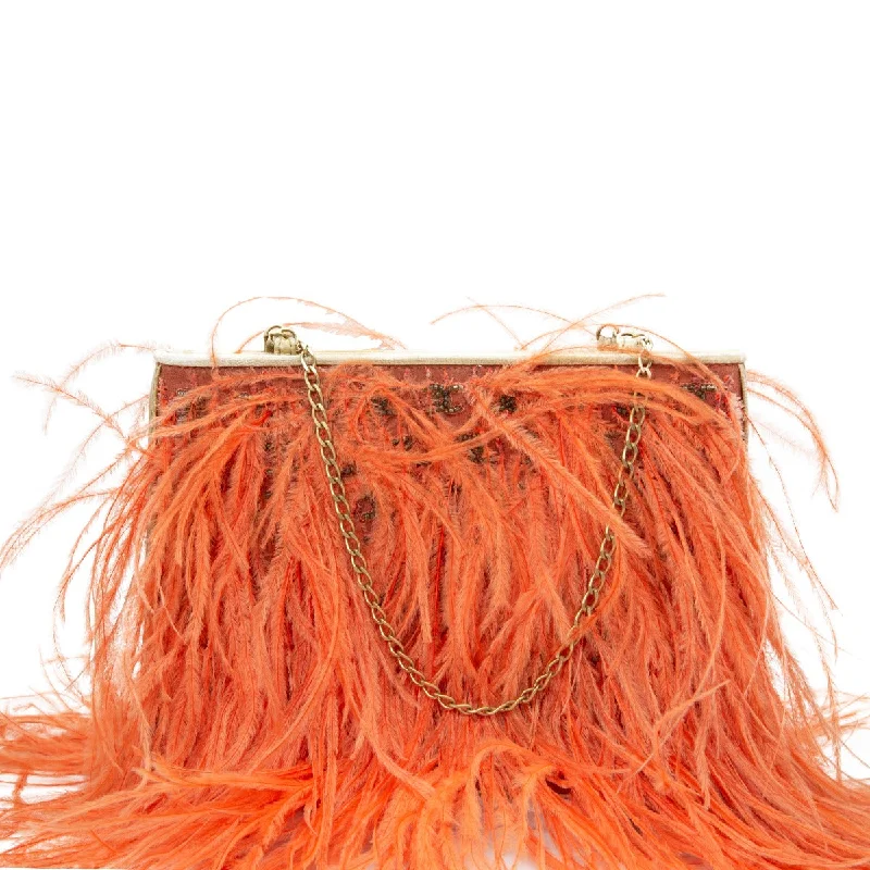 Chanel Colorful Handbag for Spring OutfitsChanel Colorful Handbag for Spring OutfitsCHANEL Feather Embellished Clutch Bag