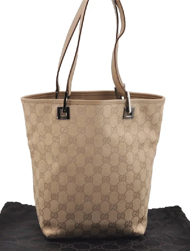 Ladies Gucci Dionysus bags with a star - shaped charmAuthentic GUCCI Shoulder Tote Bag Purse GG Canvas Leather 31244 Beige 3159I