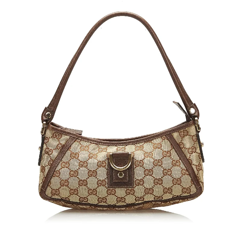 Women Gucci bags with a detachable mobile phone holderGucci Abbey GG Canvas Baguette