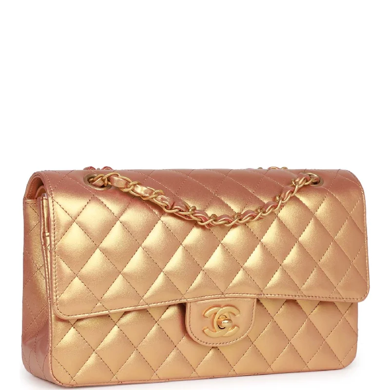 Chanel Limited Edition Handbag for CollectorsChanel Limited Edition Handbag for CollectorsChanel Medium Classic Flap Bag Metallic Iridescent Gold Calfskin Antique Gold Hardware