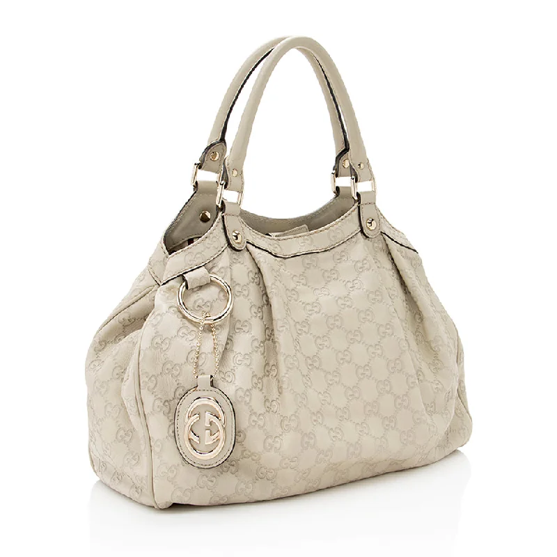 Gucci tote bags for women with a double - handle designGucci Guccissima Leather Sukey Medium Tote (17570)