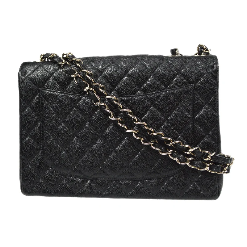 Chanel Classic Flap Bag for Evening PartyChanel Classic Flap Bag for Evening PartyCHANEL Classic Flap Jumbo Double Chain Shoulder Bag Black Caviar 87978