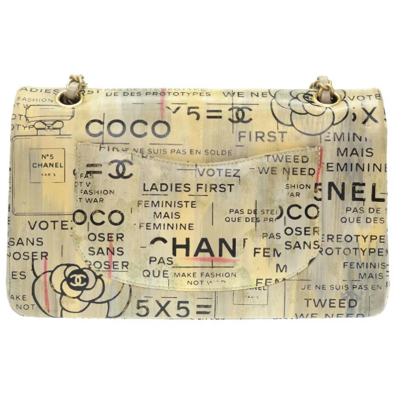 Chanel Classic Flap Bag for Evening PartyChanel Classic Flap Bag for Evening PartyChanel Double Flap 2 Leather Beige Gold Chain Shoulder Bag Coco Mark CC Lid