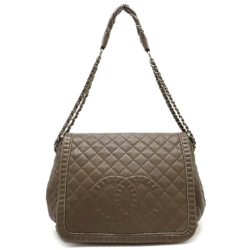 Chanel Quilted Leather Shoulder Bag for FashionistasChanel Quilted Leather Shoulder Bag for FashionistasCHANEL Coco Mark Matelasse Shoulder Bag Chain Quilted Leather Mocha Brown