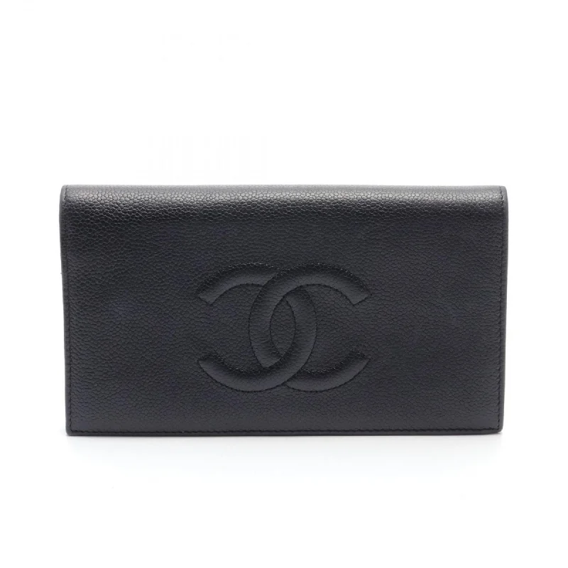 Chanel Classic Flap Bag for Evening PartyChanel Classic Flap Bag for Evening PartyCHANEL Coco Mark Bi-fold Long Wallet Caviar Skin Women's Black