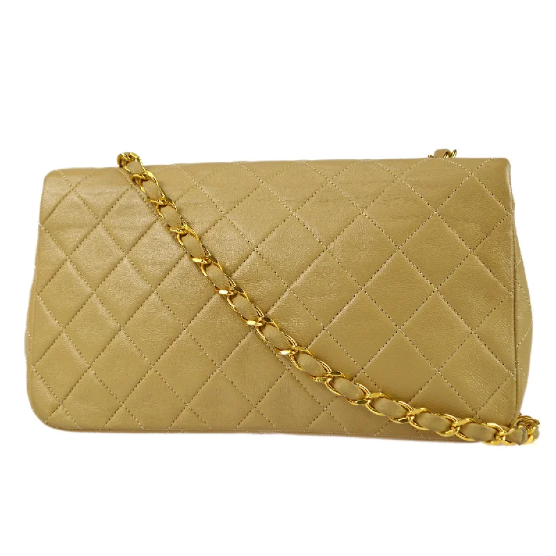 Chanel All - Match Handbag for Versatile StylingChanel All - Match Handbag for Versatile StylingCHANEL Full Flap Chain Shoulder Bag Beige Lambskin 78394