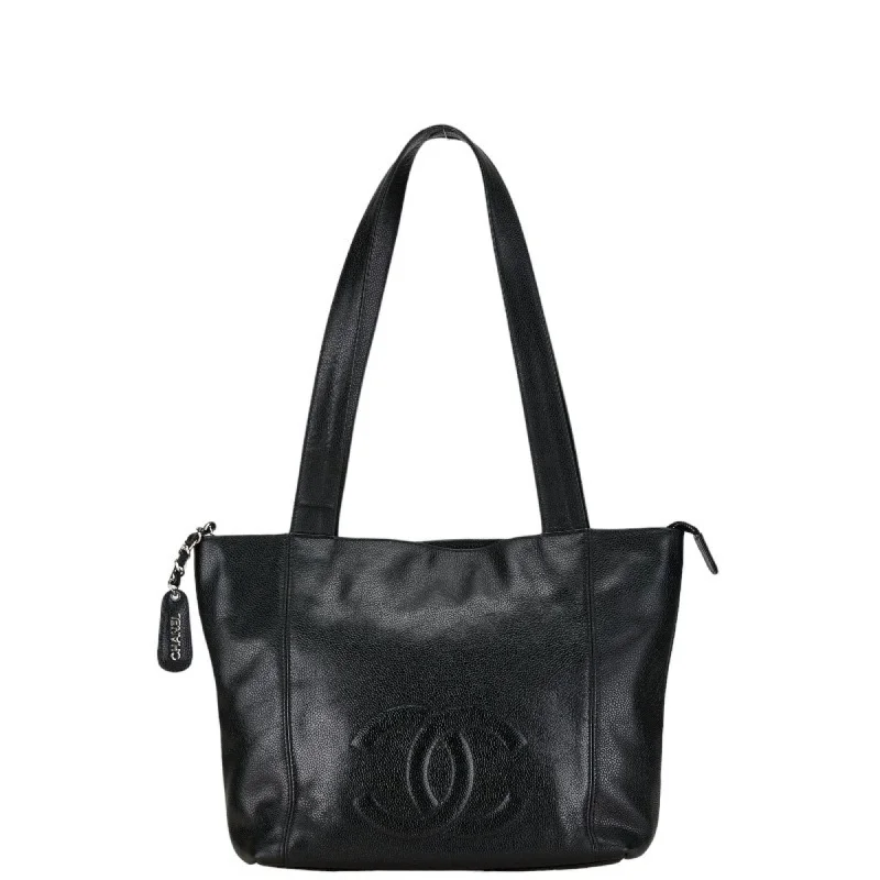 Chanel Designer Handbag with Unique DesignChanel Designer Handbag with Unique DesignChanel Coco Mark Tote Bag Shoulder Black Caviar Skin Women's CHANEL