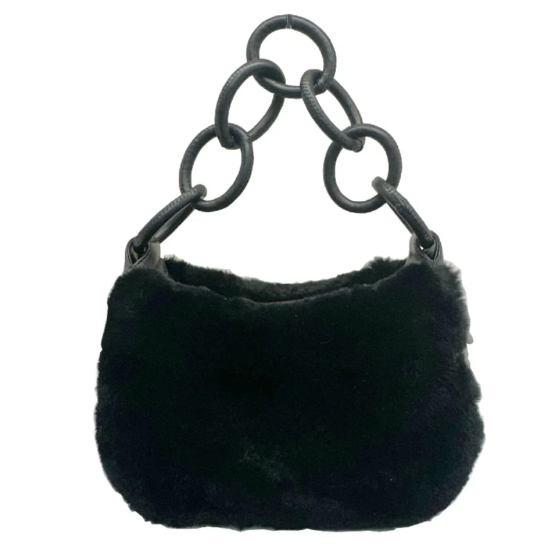 Chanel Designer Handbag with Unique DesignChanel Designer Handbag with Unique DesignCHANEL Coco Mark Shoulder Bag Rabbit Fur Leather Black 9th Series