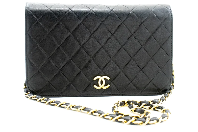 Chanel Vintage Inspired Handbag for Retro LoversChanel Vintage Inspired Handbag for Retro LoversCHANEL Full Flap Chain Shoulder Bag Clutch Black Quilted Lambskin