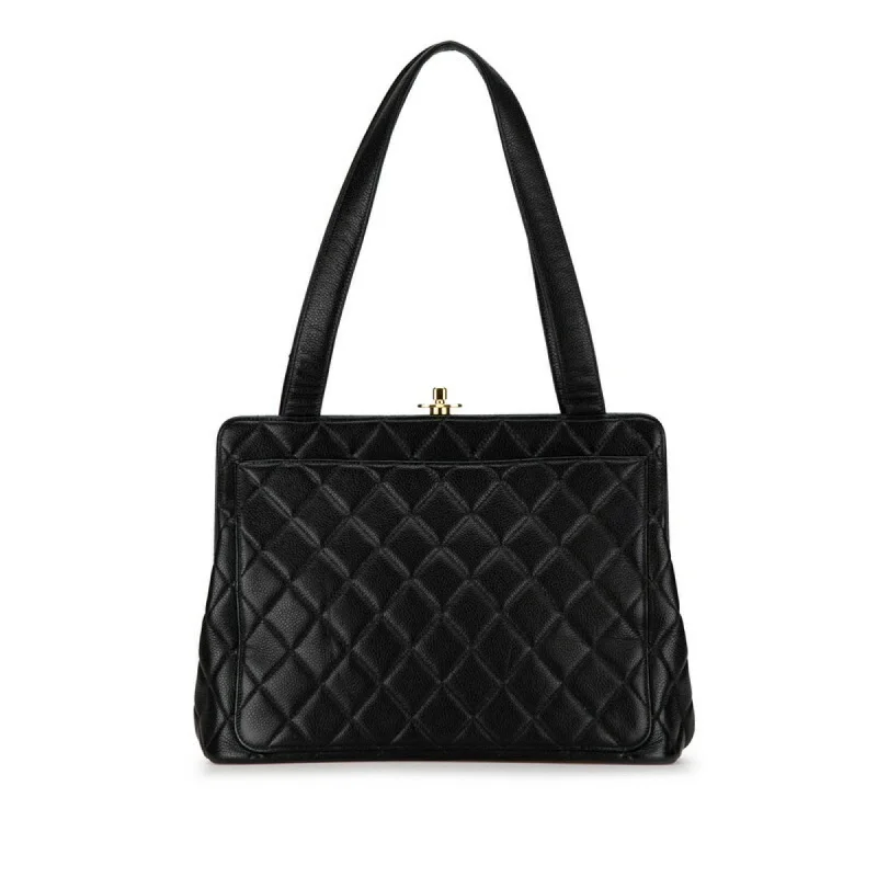 Chanel Lightweight Handbag for Daily ErrandsChanel Lightweight Handbag for Daily ErrandsChanel Coco Mark Matelasse Tote Bag Handbag Black Caviar Skin Women's CHANEL