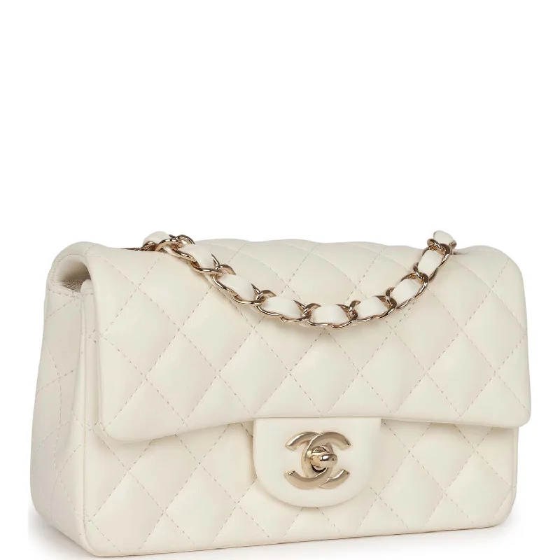 Chanel Limited Edition Handbag for CollectorsChanel Limited Edition Handbag for CollectorsChanel Mini Rectangular Flap Bag White Lambskin Light Gold Hardware